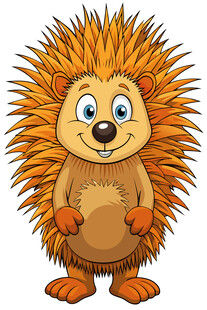 可爱小刺猬卡通形象