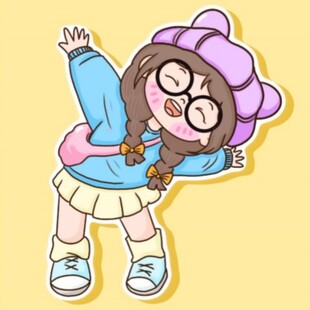 戴帽萌女孩开心起舞