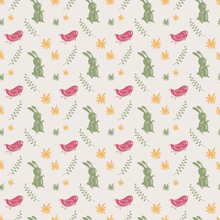 可爱动物图案背景纹理