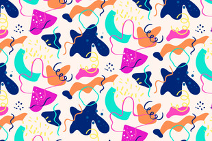 多彩几何动物图案背景