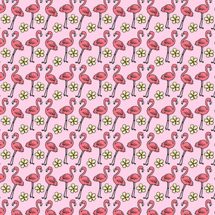 粉色火烈鸟图案背景