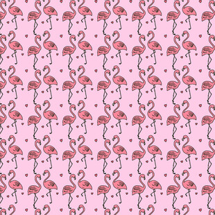 粉色火烈鸟图案背景