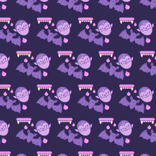 紫色卡通电器图案无缝背景