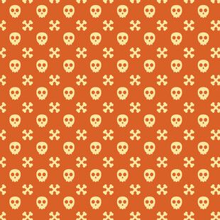 橙色花朵图案背景纹理