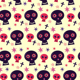 骷髅星星图案背景