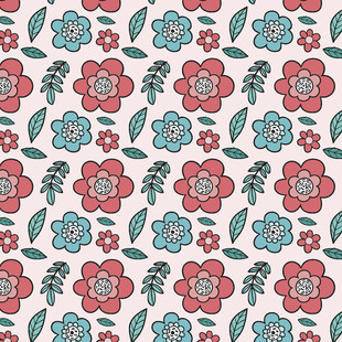 复古花卉图案背景