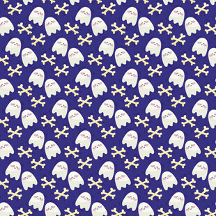 蓝底幽灵图案纹理背景
