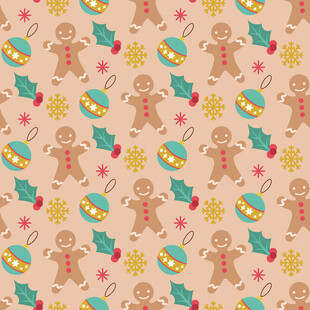 姜饼人圣诞图案背景