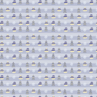 圣诞元素无缝图案背景