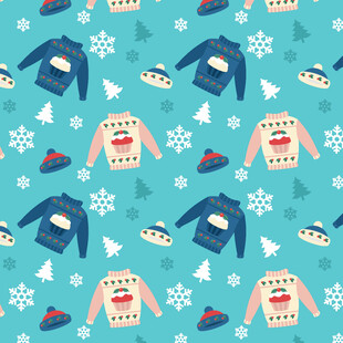 圣诞风服饰图案背景图