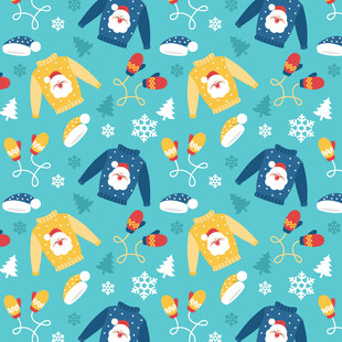 冬日卡通服饰图案设计
