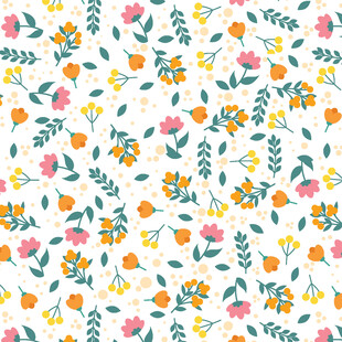 清新花卉图案背景