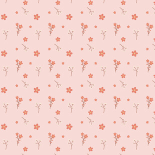 粉色小花无缝图案背景