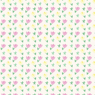 粉色心形花卉图案背景