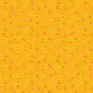 黄色底纹带小花图案背景