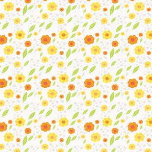 清新花卉无缝图案背景