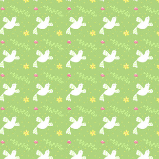 绿色背景兔子图案纹理