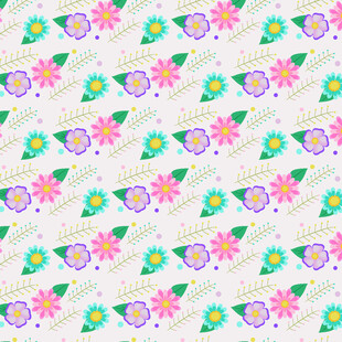 清新花卉图案背景