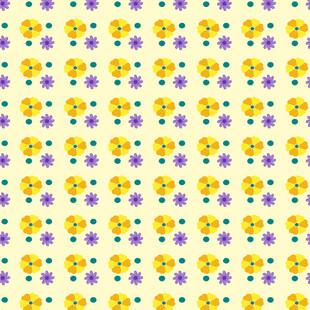 黄色紫色花朵图案背景