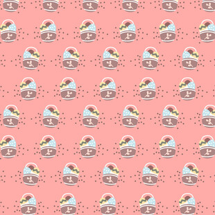 粉色背景可爱独角兽图案