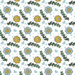 清新花卉图案背景纹理