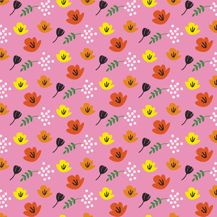 粉色花卉图案背景纹理