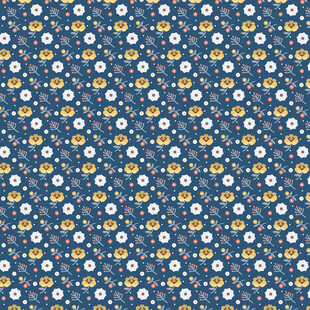 蓝色底小雏菊图案纹理