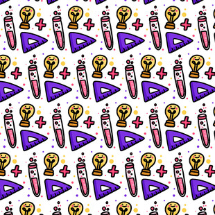 派对元素无缝图案设计