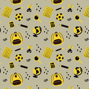 足球主题卡通图案背景