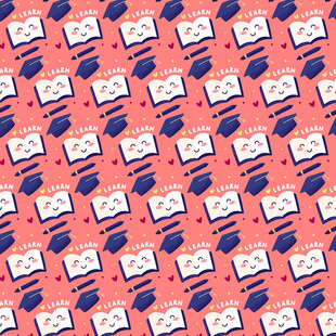 粉色背景的信封图案设计