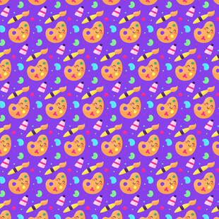 紫色背景糖果图案无缝纹理