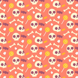 骷髅糖果图案背景
