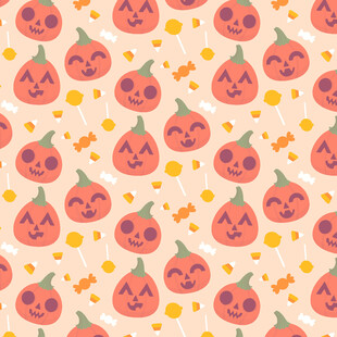 南瓜图案背景 