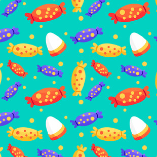 多彩糖果图案背景