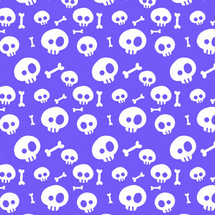 紫色骷髅骨头图案背景