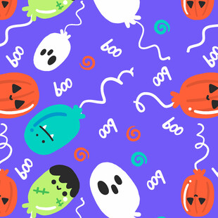 万圣节卡通图案背景