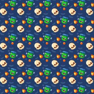 圣诞元素无缝图案背景