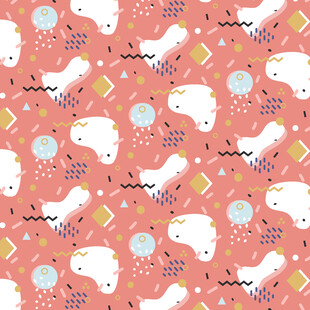 可爱动物图案背景设计