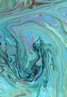 梦幻蓝绿流体艺术纹理