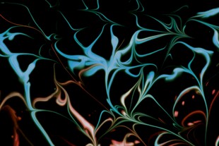 梦幻荧光抽象线条图案