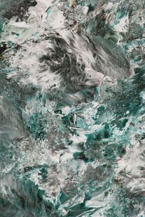 抽象蓝绿纹理艺术画面