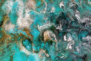 梦幻蓝绿抽象纹理图案