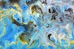 梦幻蓝色抽象艺术画作