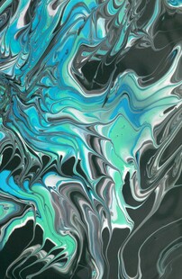 蓝绿抽象流体艺术图案