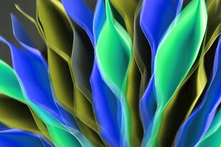 梦幻蓝绿 变叶片纹理