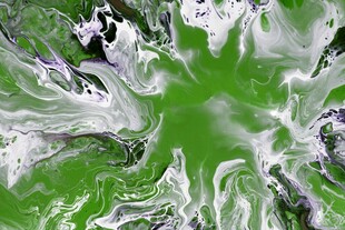 绿色水墨抽象纹理图案