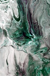 绿白交融抽象纹理图案