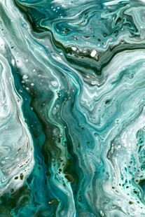 蓝绿色流体艺术纹理图案
