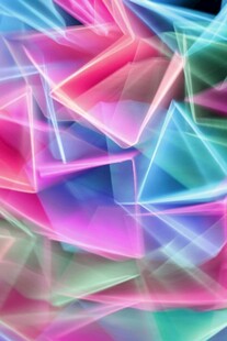 炫彩几何多边形抽象图案