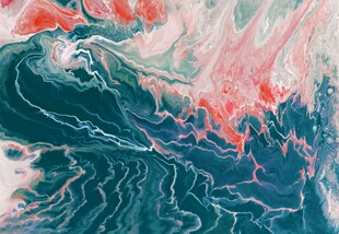 梦幻色彩抽象海浪图景